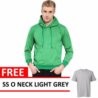 Jacket Zipper Hoodie Green Free SS O Neck Light Grey  