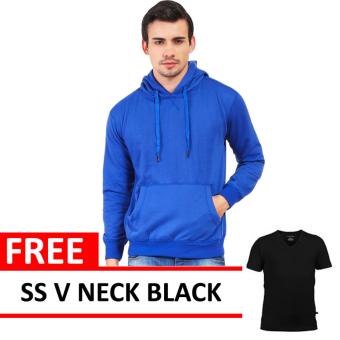 Jacket Zipper Hoodie Royal Blue Free SS V Neck Black  