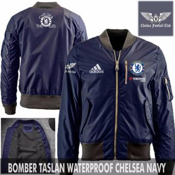 Jaket Bomber Anti air Chelsea Biru Navy  