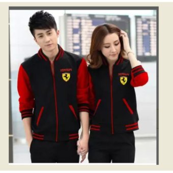 jaket couple ferari hitam-merah/baju couple/kaos couple/baju pasangan  