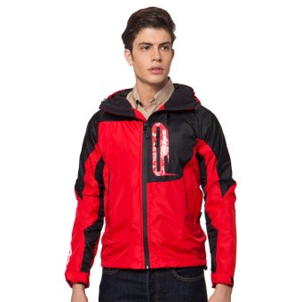 Jaket Gunung Pria Cozmeed Island Peak [Merah Hitam]  