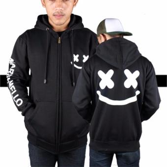 Jaket Hoodie Zipper Marshmello Best Seller - Black  