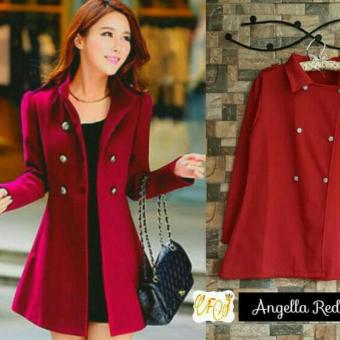 Jaket Wanita Korea Angela Red Blazer  