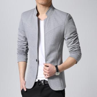 Jas Blazer - Casual Grey Style Blazer Mens Suit Jacket  
