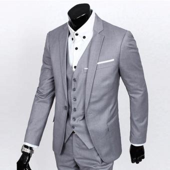 Jas Blazer - Jas Pria Executive Trend Fashionable - Light Grey  