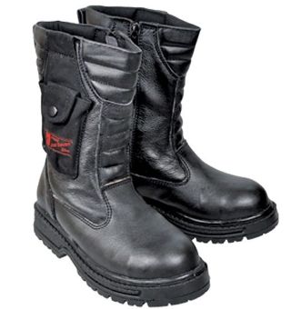 Java Seven BJB 022 Sepatu Safety Boots Pria Kulit Asli Bagus (Hitam)  
