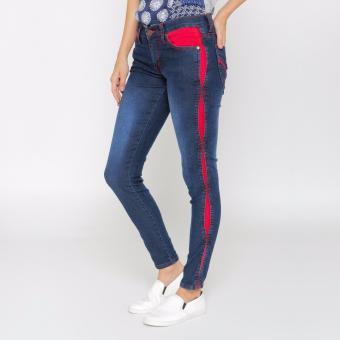 Jeans , DI - 881A - Red Line Skinny Jeans, Celana Panjang Casual, Denim, jeans casual  