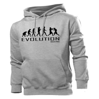 JersiClothing Hoodie Boxing Evolution - Abu-abu  