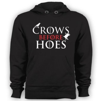 JersiClothing Hoodie Crows Before Hoes - Hitam  