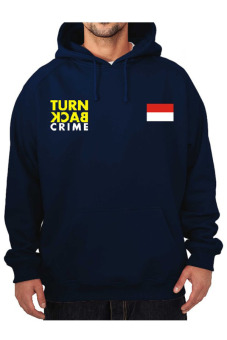 JersiClothing Hoodie Turn Back Crime - Biru Dongker  