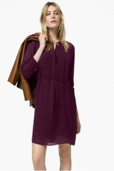 Jfashion Midi Dress Elegant Style - Ungu  