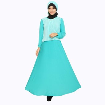 Jfashion New Gamis Spandek Combination With Necklace Plus Hijab - Tosca  