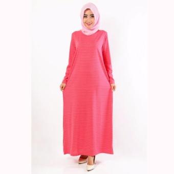 Jfashion Stripe Long dress simpel elegan Zahira - Salem Tua  