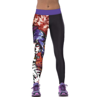 Jiayiqi Sports Women 3D Zombie Printed Fitness Gym Yoga Leggings - intl  