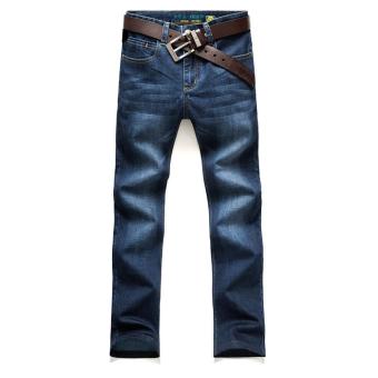 JIEYUHAN Men's Blue Skinny Fit Stretch Jeans - intl  