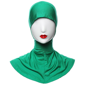 JinGle Islamic Muslim Full Cover Inner Hijab Caps Split Long Underscarf Hats (Green)  