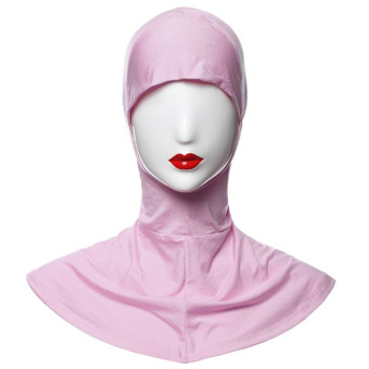 JinGle Islamic Muslim Full Cover Inner Hijab Caps Split Long Underscarf Hats (Plum)  