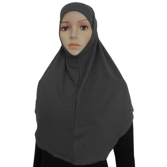 JinGle Islamic Muslim Hijab Scarf 2PCS Set (Gray)  