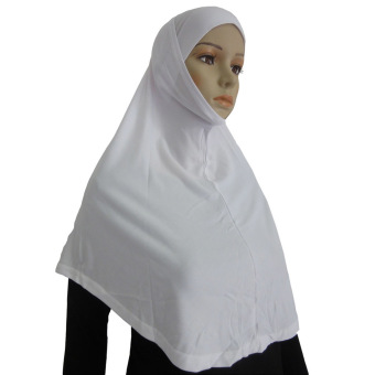 JinGle Islamic Muslim Hijab Scarf 2PCS Set (White)  