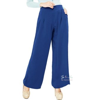 JO & NIC Maia Long Culotte Pants - Celana Kulot - Blue  
