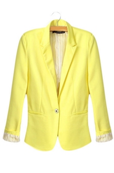 Jo.In New Fashion Women Candy Color Basic Coat Slim Suit Jacket Blazer 6 Colors - intl  