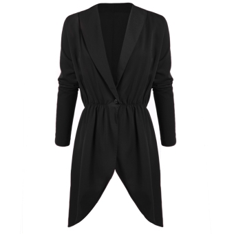 Jo.In Stylish Women's Fitted Dip Hem Peplum Style Blazer  