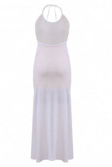 Jo.In New Women Fashion Sleeveless O-Neck Bandage Sexy Slim Backless Package Hip Maxi Dress S-L (White) - Intl  