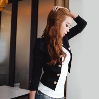 Jo.In New Women\'s Fashion Long Sleeve O-Neck Thin Casual Blazer Short Coat Outerwear - intl  