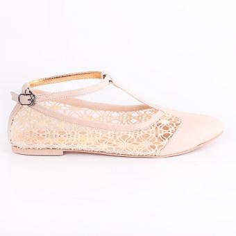 Jual Murah Sepatu Flat / Balet Wanita BLACKKELLY - LDA 790 | WARNA : KREM | BAHAN : PU-PVC  