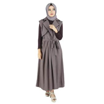 Jual Raindoz | Gamis / Pakaian Muslim Wanita - RKA 012 | BAHAN : COTTON | WARNA : COKLAT  