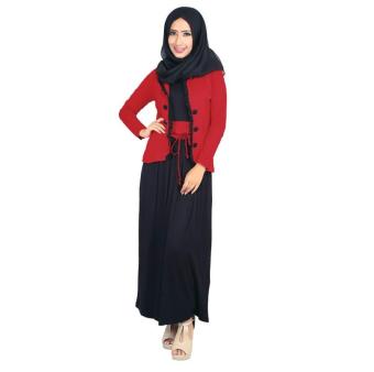 Jual Raindoz | Gamis / Pakaian Muslim Wanita - RWH 004 | BAHAN : RAYON | WARNA : MERAH  