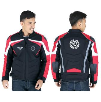 Jual Raindoz | Jaket Motor Pria - RAL 018 | BAHAN : CORDURA | WARNA : MERAH KOMBINASI(Int:XL)(OVERSEAS)  