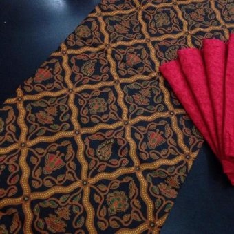 Kain Batik Kombinasi Bahan Sogan Dan Embos Murah KKS001  
