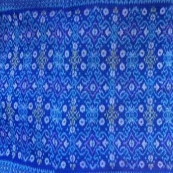 Kain Indonesia - Endek Gringsing A008 Wastra 200 x 103 cm - Biru  