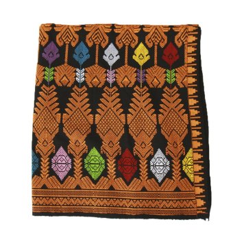 Kain Indonesia Songket Lombok A247_Wastra 200 x 103 cm Hitam  