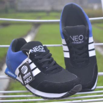Kakiku Sneaker Addas Neo City Racer Running Sport - Black Blue  