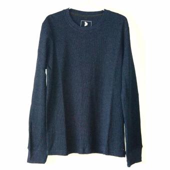 Kalibre Sweater Waffle Sweatshirt Pullover Biru Dongker Navy Blue 9700484  