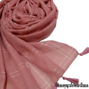 KanayaShop Fashion Lady Tassel Pashmina - Pink  