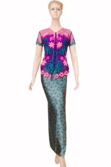 Kebaya Bali Casual Pendek Tosca Set KBC-017  