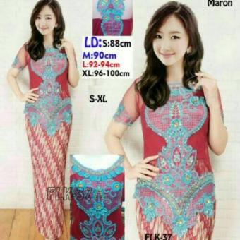 Kebaya Set Butterfly Pendek Rok Pqnjang Maron  