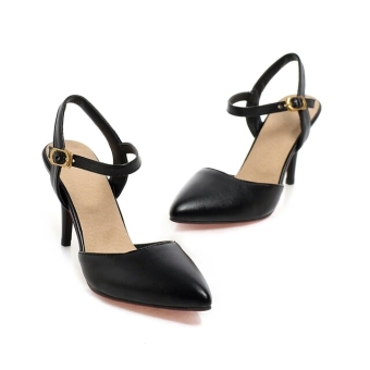 Khalista Collections Women Pumps Point Toe Shoes Bright Slingback 011 - Hitam  