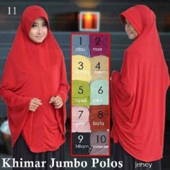 Khimar Jumbo Polos Warna Pink  