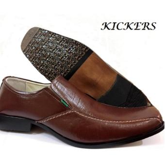 Kickers Sepatu Kulit Sepatu Kerja Formal Pria K-6565AD- Brown  