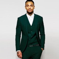 Kingdom Fashion / Jas Warna Hijau Tua / Jas Bahan Wol Bellini Best Quality / Blazer