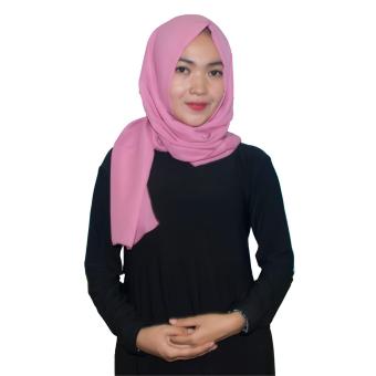 Kita Hijab Pasmina Sifon 0115012 Motif Polos Rose Pink  