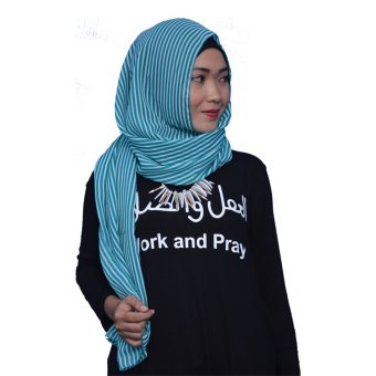 Kita Hijab Pasmina Sifon 0148004 Motif Line Pattern Hijau  