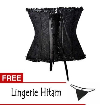 KN Korset Kim Free Celana Dalam KN - Hitam + Gratis Lingerie  