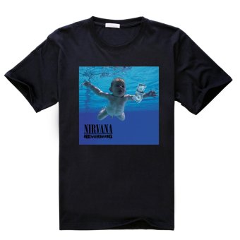 Kurt Cobain Nirvana Grunge Punk Rock Roll Cotton Soft Men Short Sleeve T-Shirt (Black) 0139-2 - Intl  
