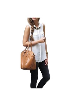 Ladies' Sleeveless Chiffon Blouse White  