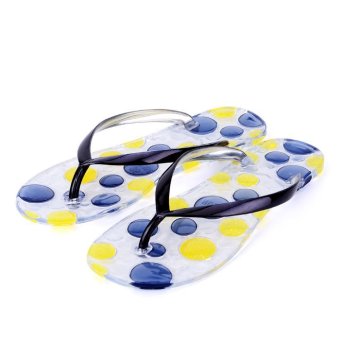Lady's Flip-flops Slippers Shoes with raised bubbles Premium Materials (deep Blue)  